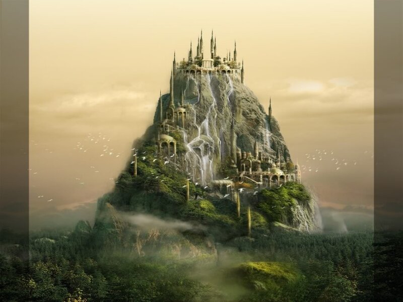 Castle on a Mountain — Green, Serene