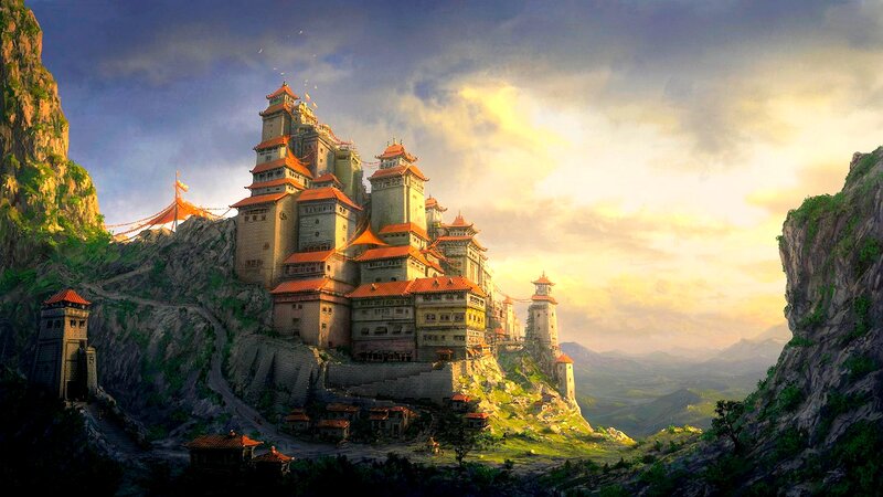 Castle on a Mountain — Orange