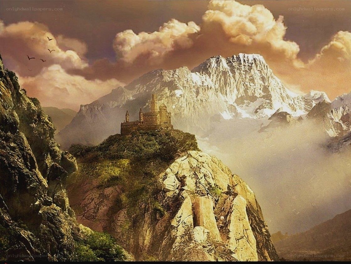 castle on a mountain peak
