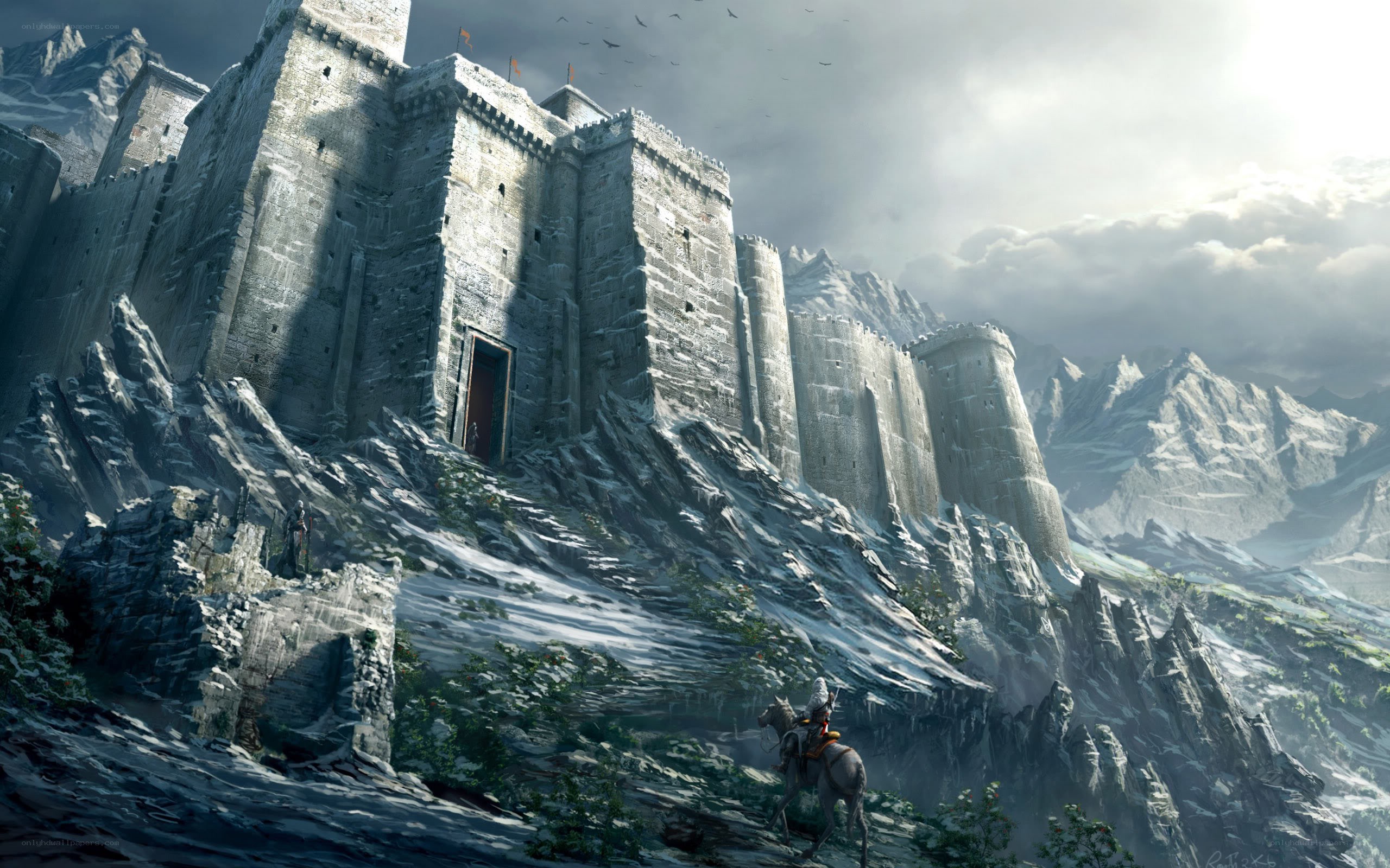 castle on a mountain peak