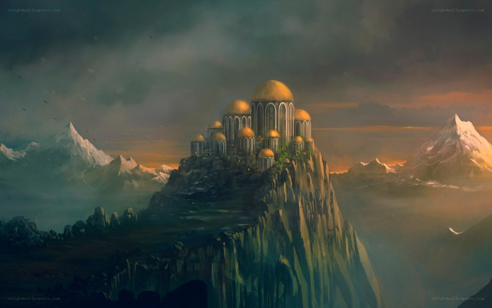 castle on a mountain peak