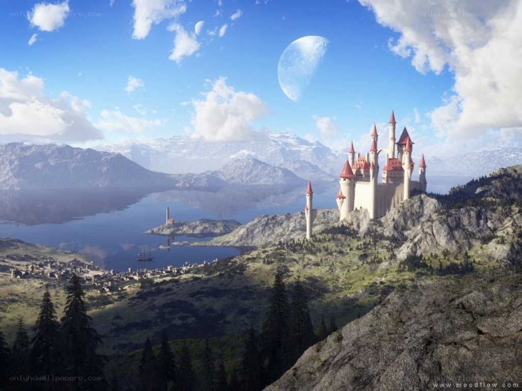 castle on a mountain peak