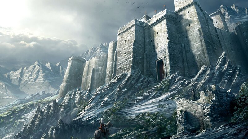 castle on a mountain peak
