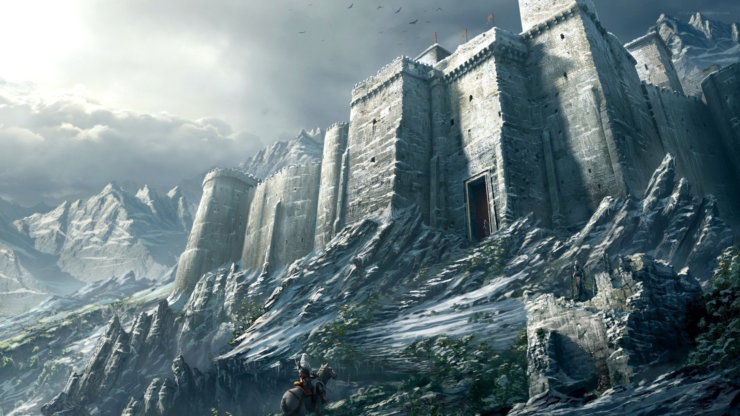 castle on a mountain peak