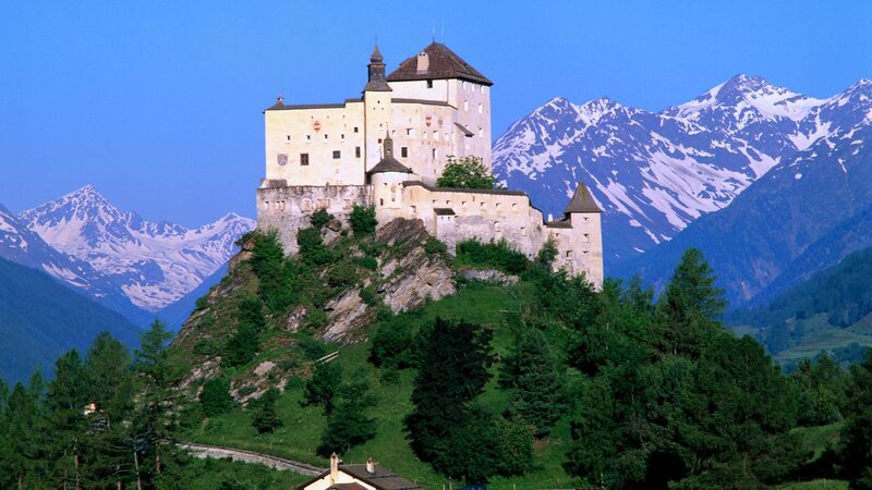 castle on a mountain peak