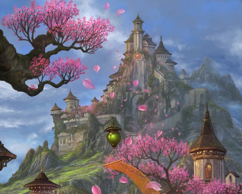 Castle on a Mountain — Pink, Serene