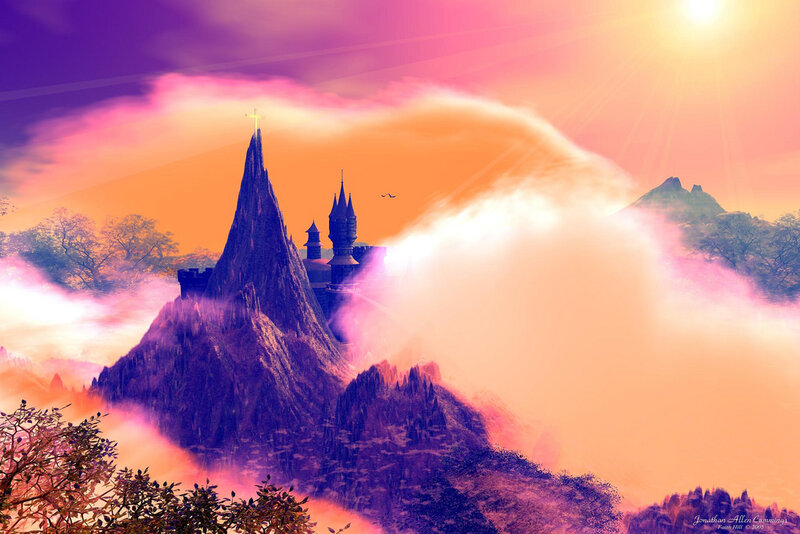 Castle on a Mountain — Purple