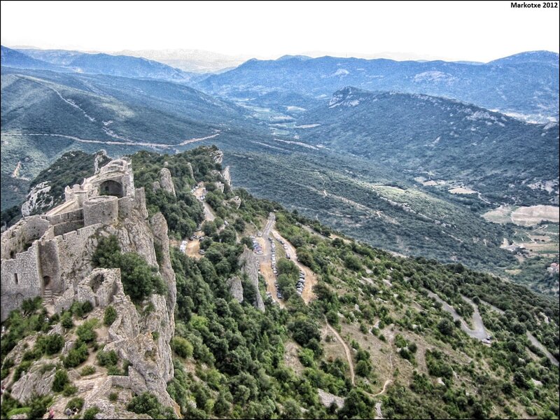 Castle on a mountain ridge