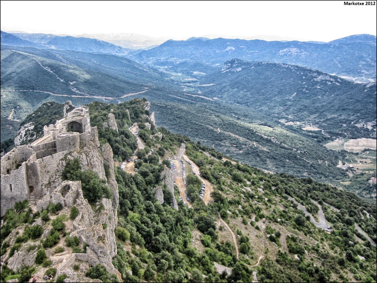 Castle on a mountain ridge