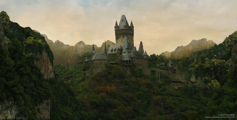 castle on a mountain
