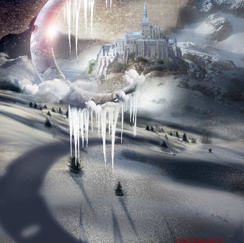 Castle on a Mountain — White