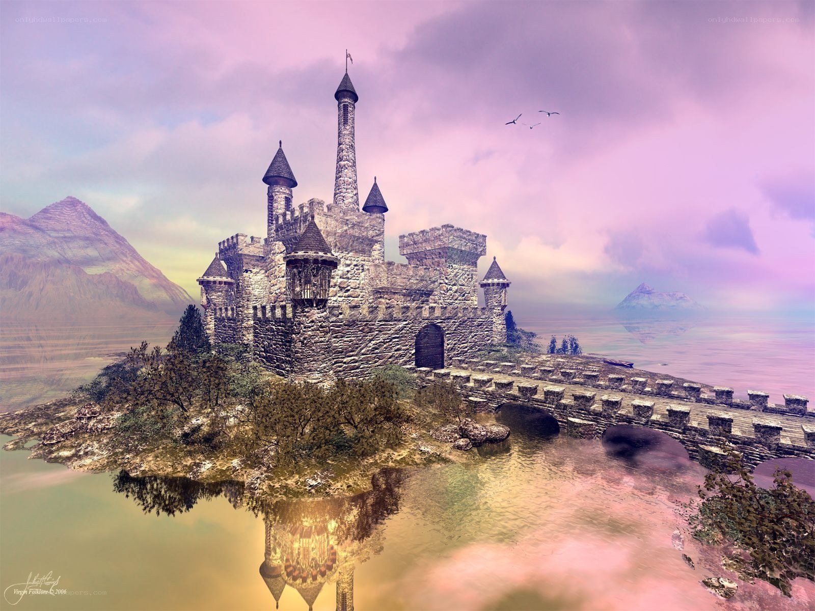 Castle on a mystical island