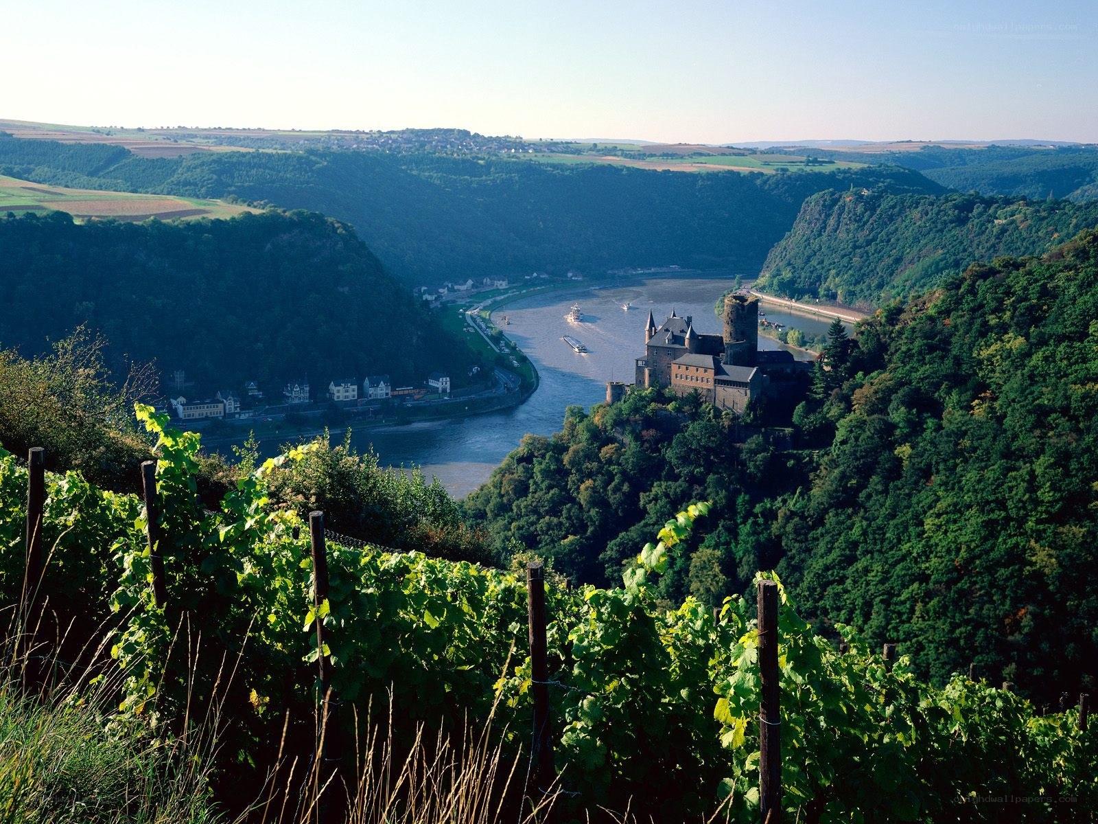 Castle on a river bend