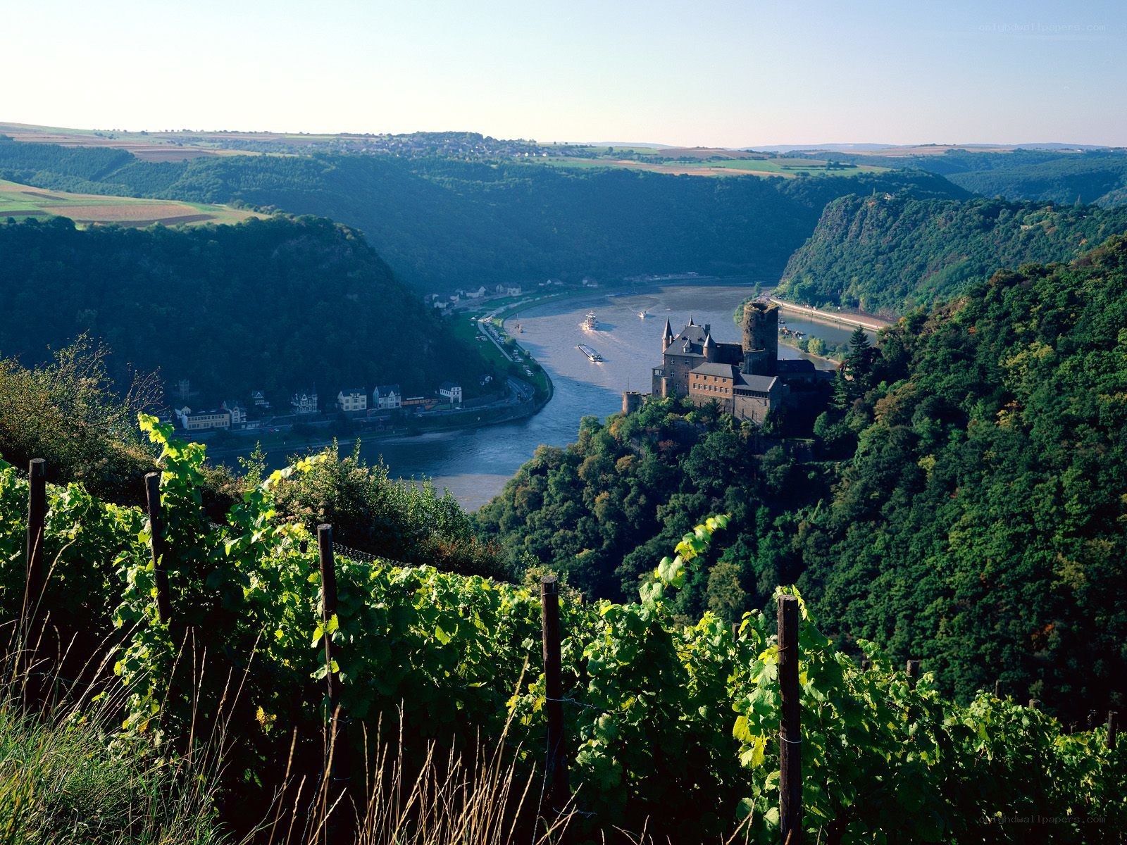 Castle on a river bend