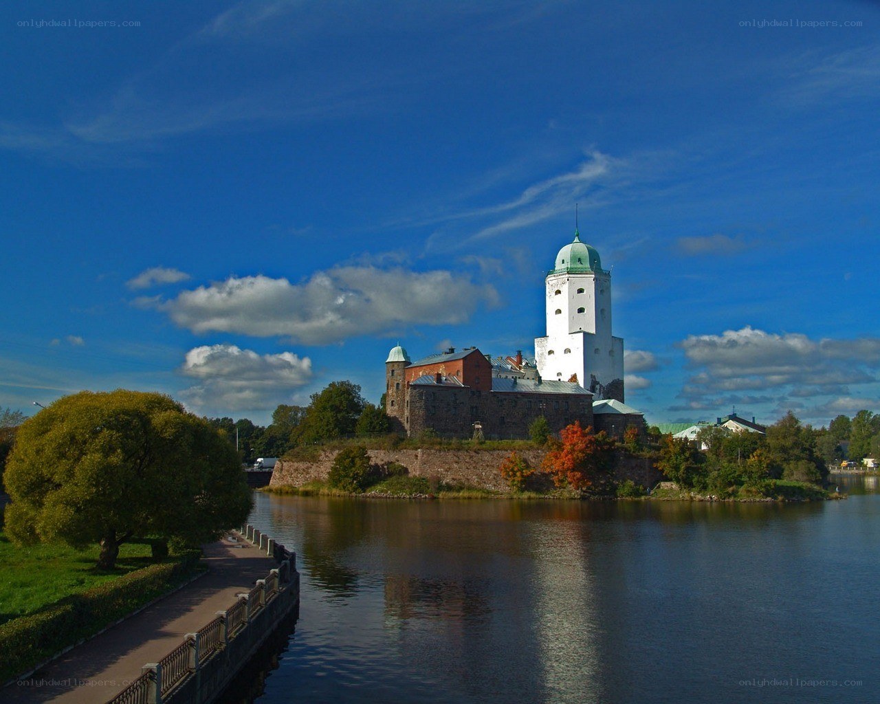 castle on a river island