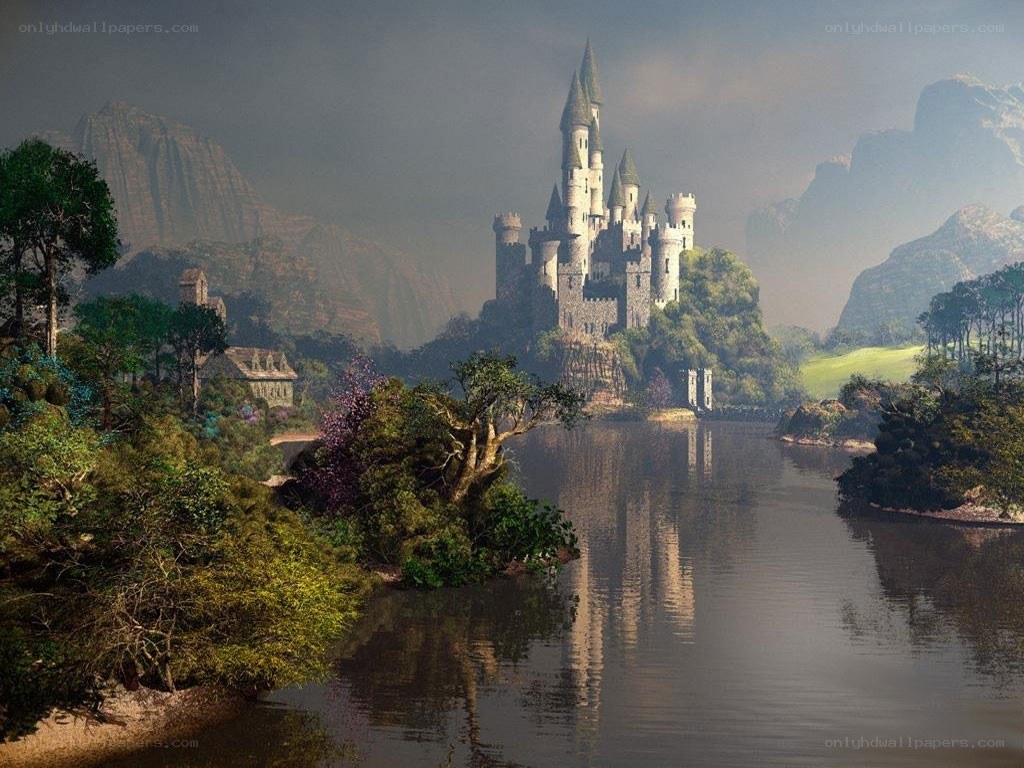 castle on a river island