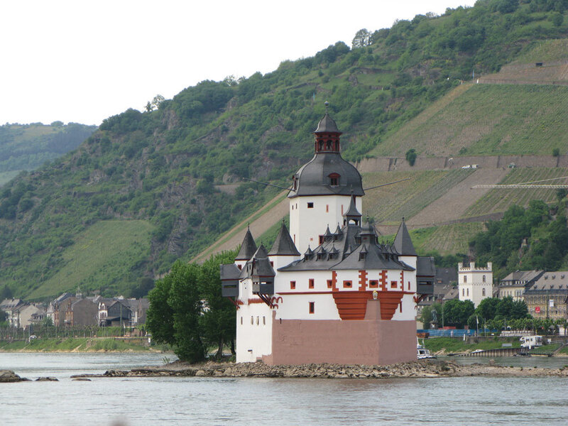 Castle on a river island