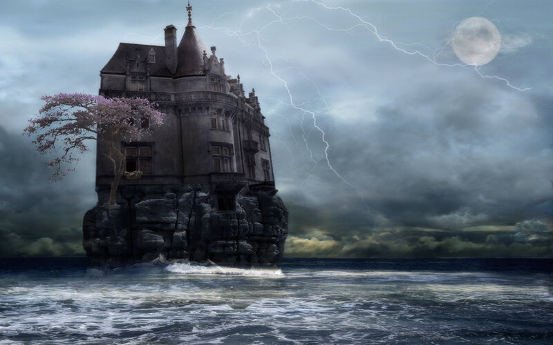 Castle on a Rock — Gray