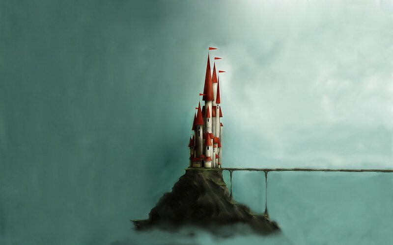 Castle on a Rock — Green