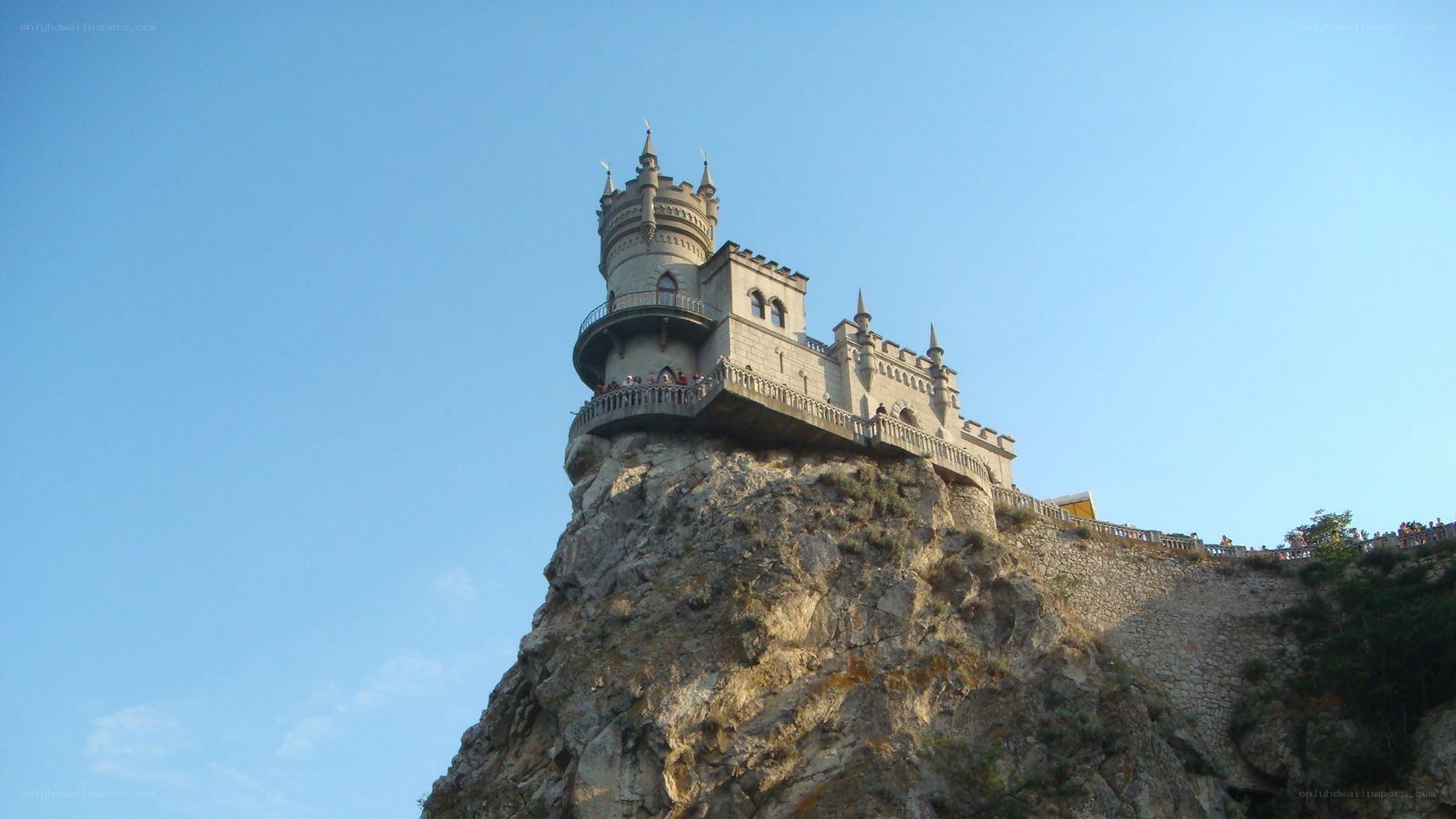 castle on a rocky cliff