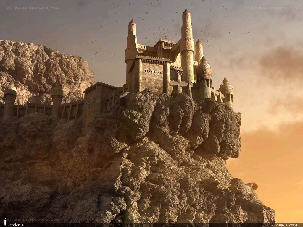 castle on a rocky cliff