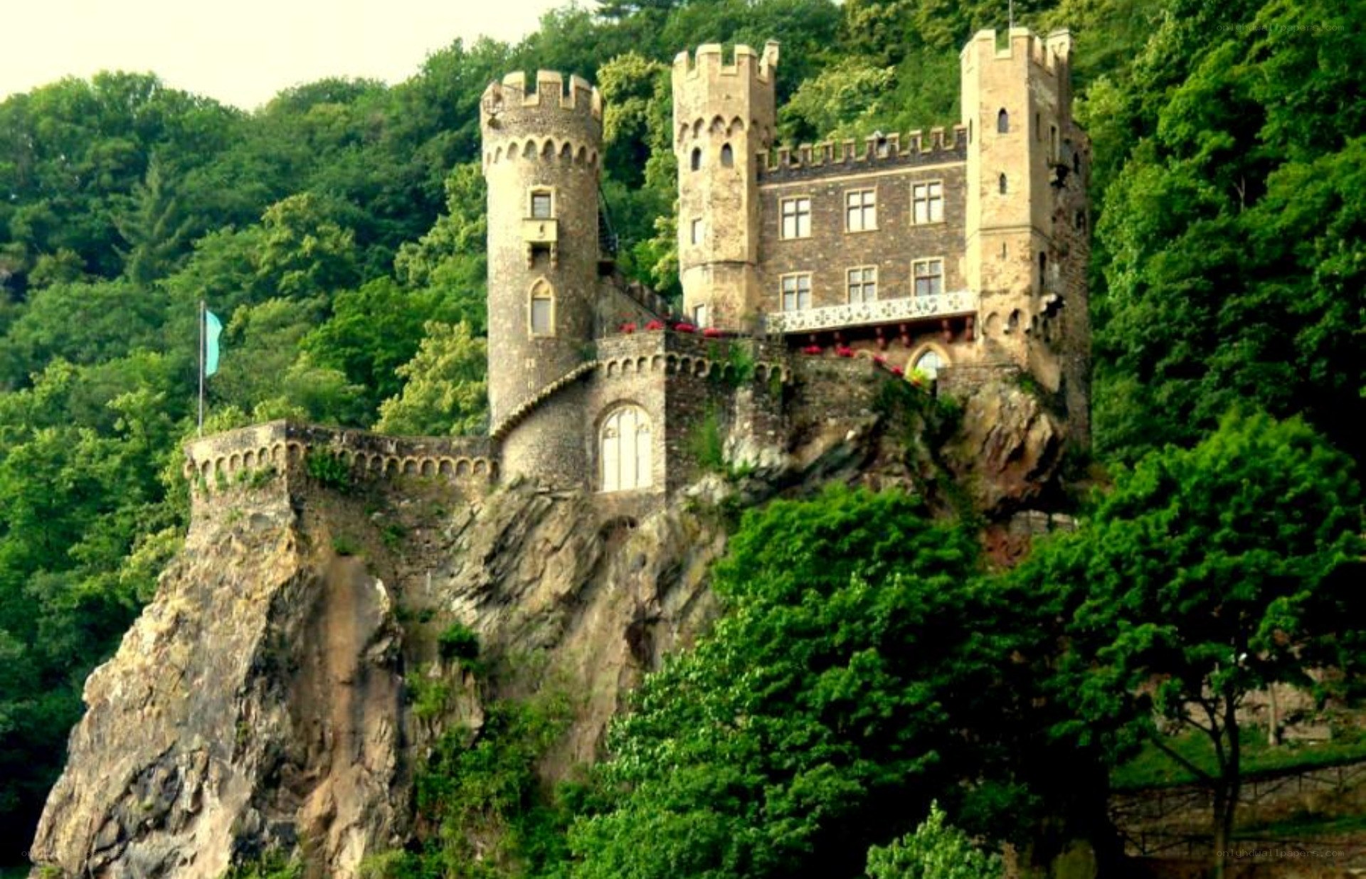 castle on a rocky cliff