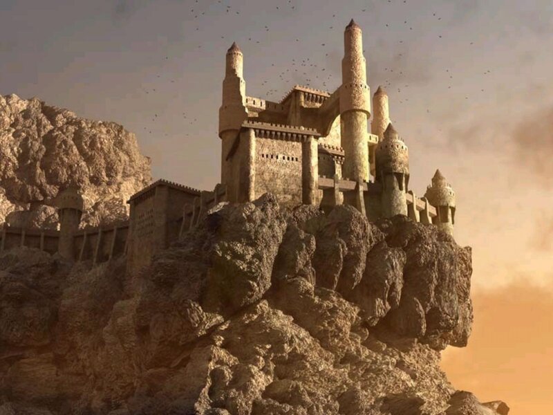 castle on a rocky cliff