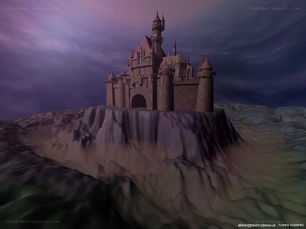 castle on a rocky cliff