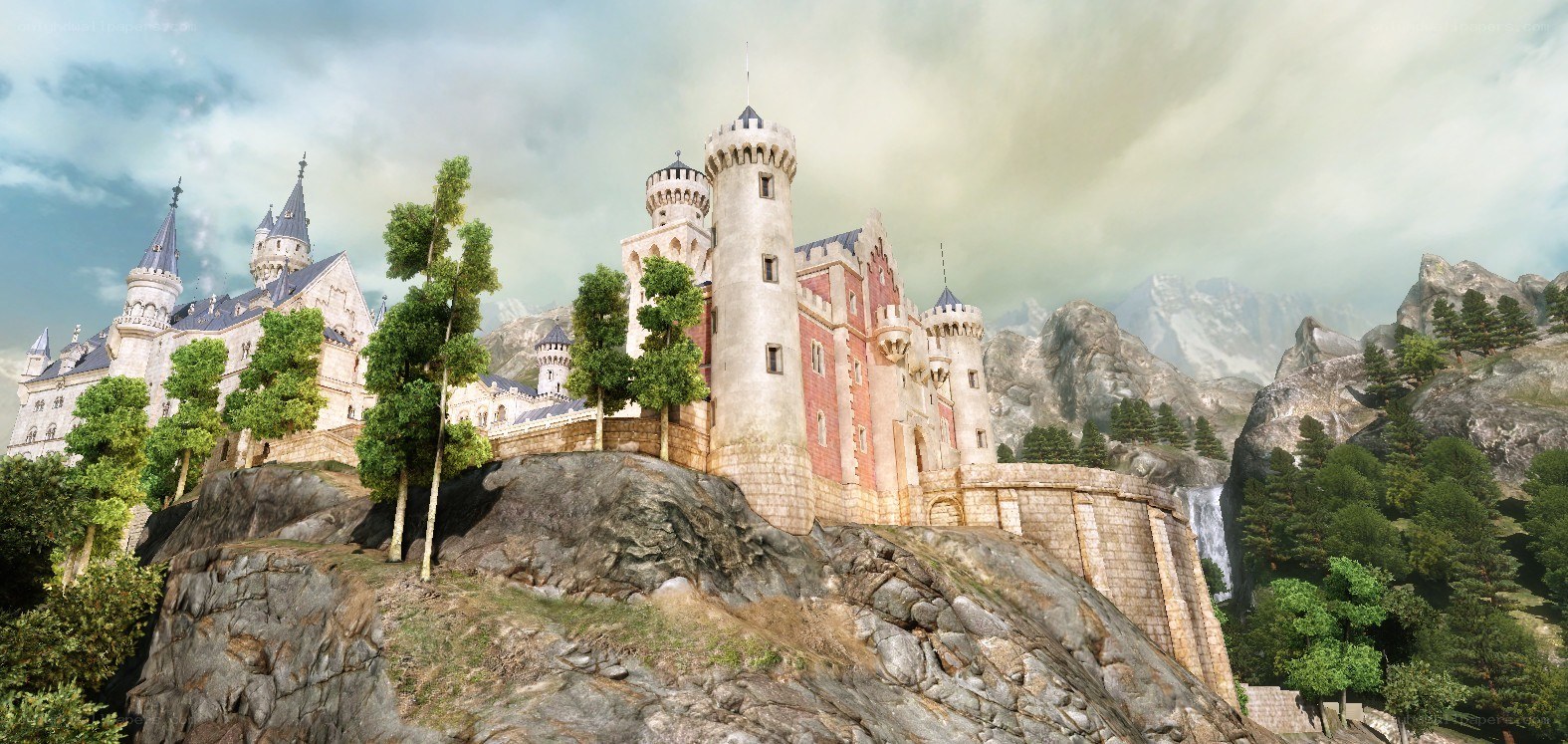 castle on a rocky cliff