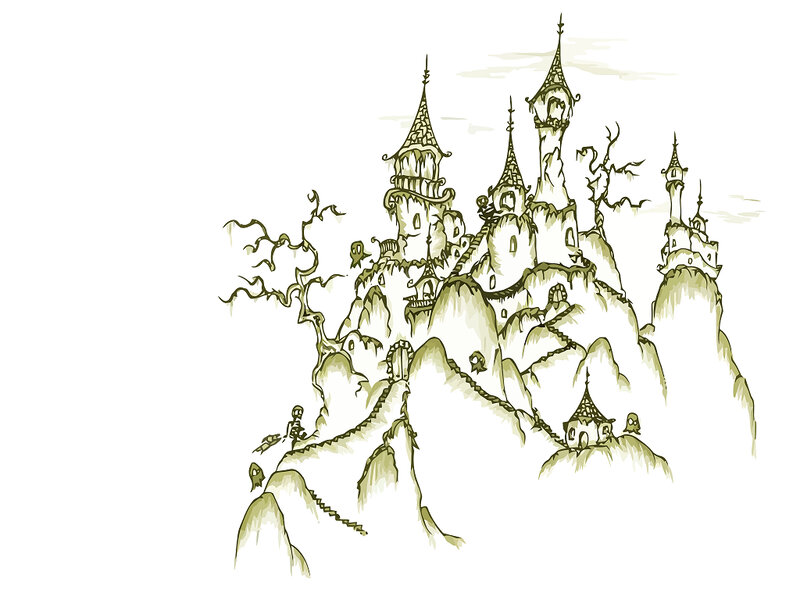 castle on a rocky cliff