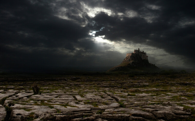 Castle on a rocky hill