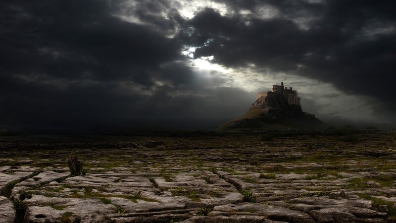 Castle on a rocky hill