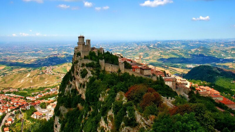 Castle on a Rocky Hill — Green, Serene, Afternoon, Photograph