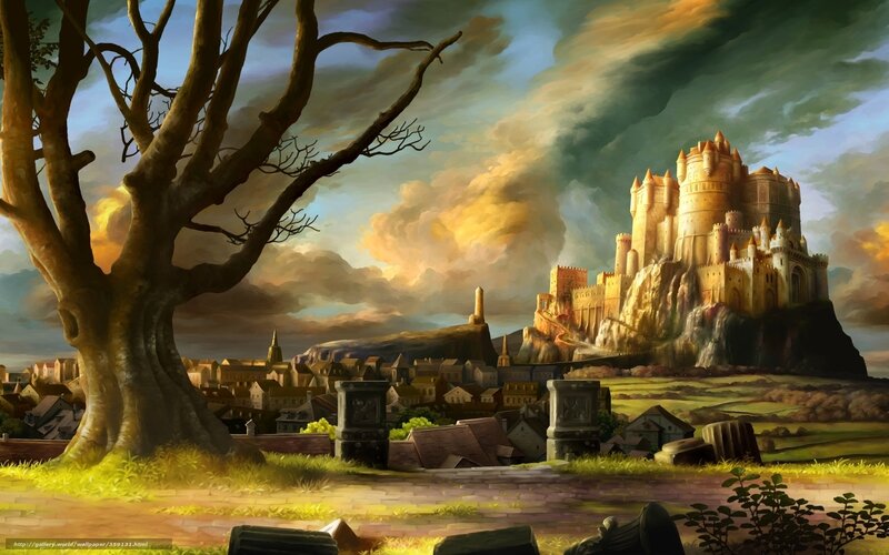 Castle on a Rocky Hill — Yellow