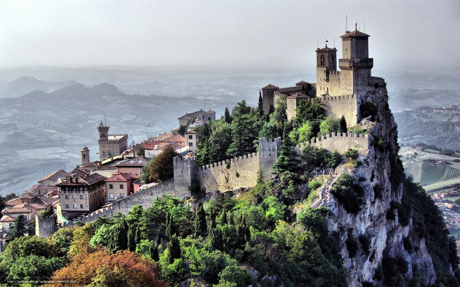 Castle on a rocky hilltop