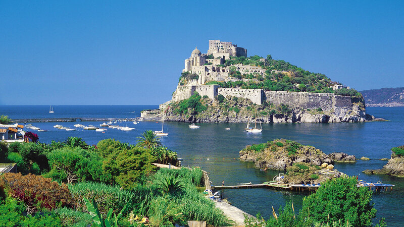 Castle on a Rocky Island — Blue