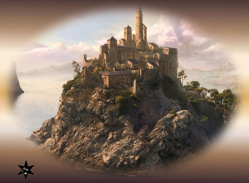 Castle on a Rocky Island — Brown