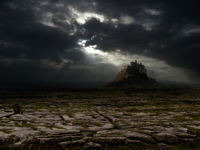 Castle on a Rocky Island — Gray