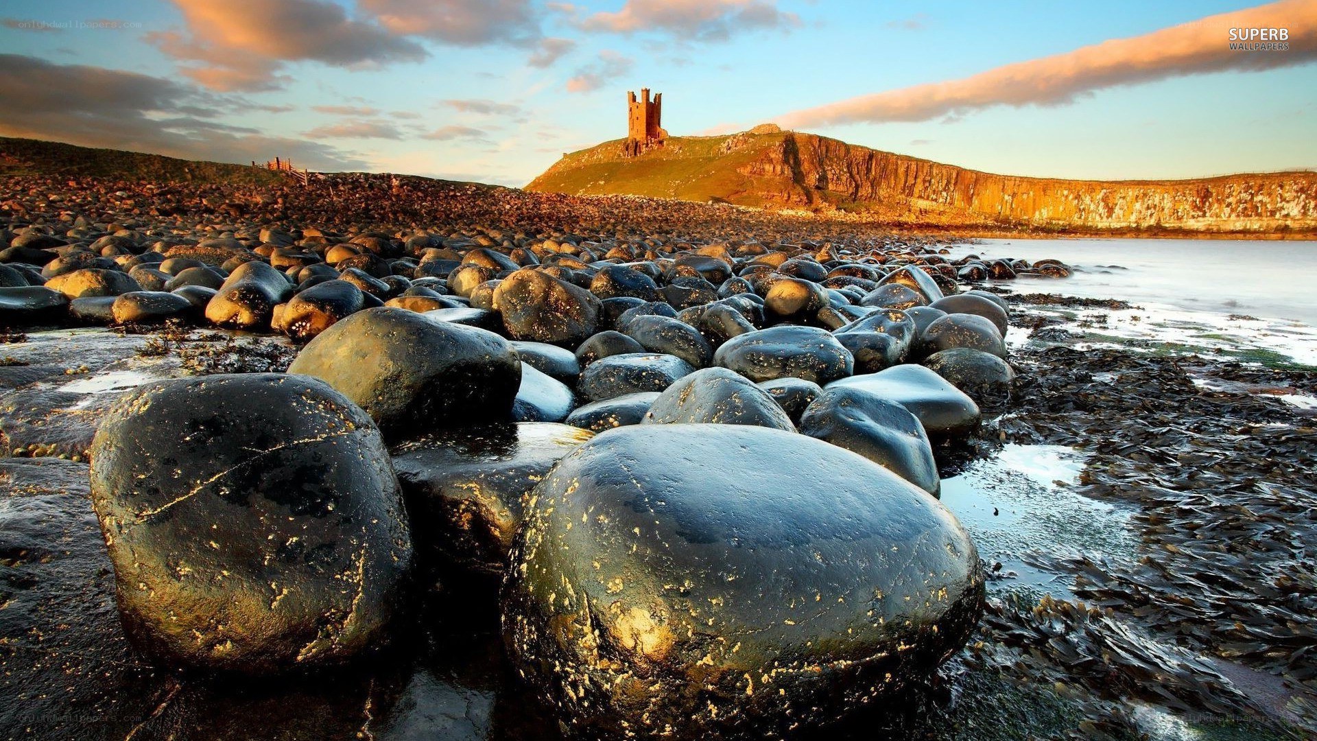 Castle on a rocky shore