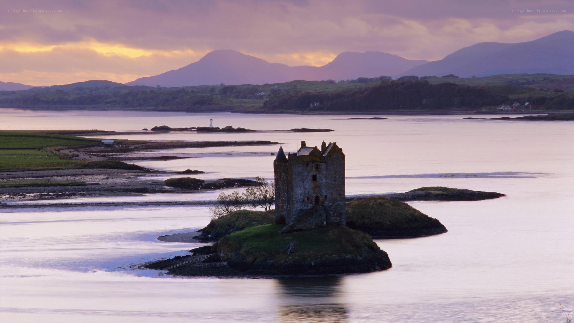 castle on a small island