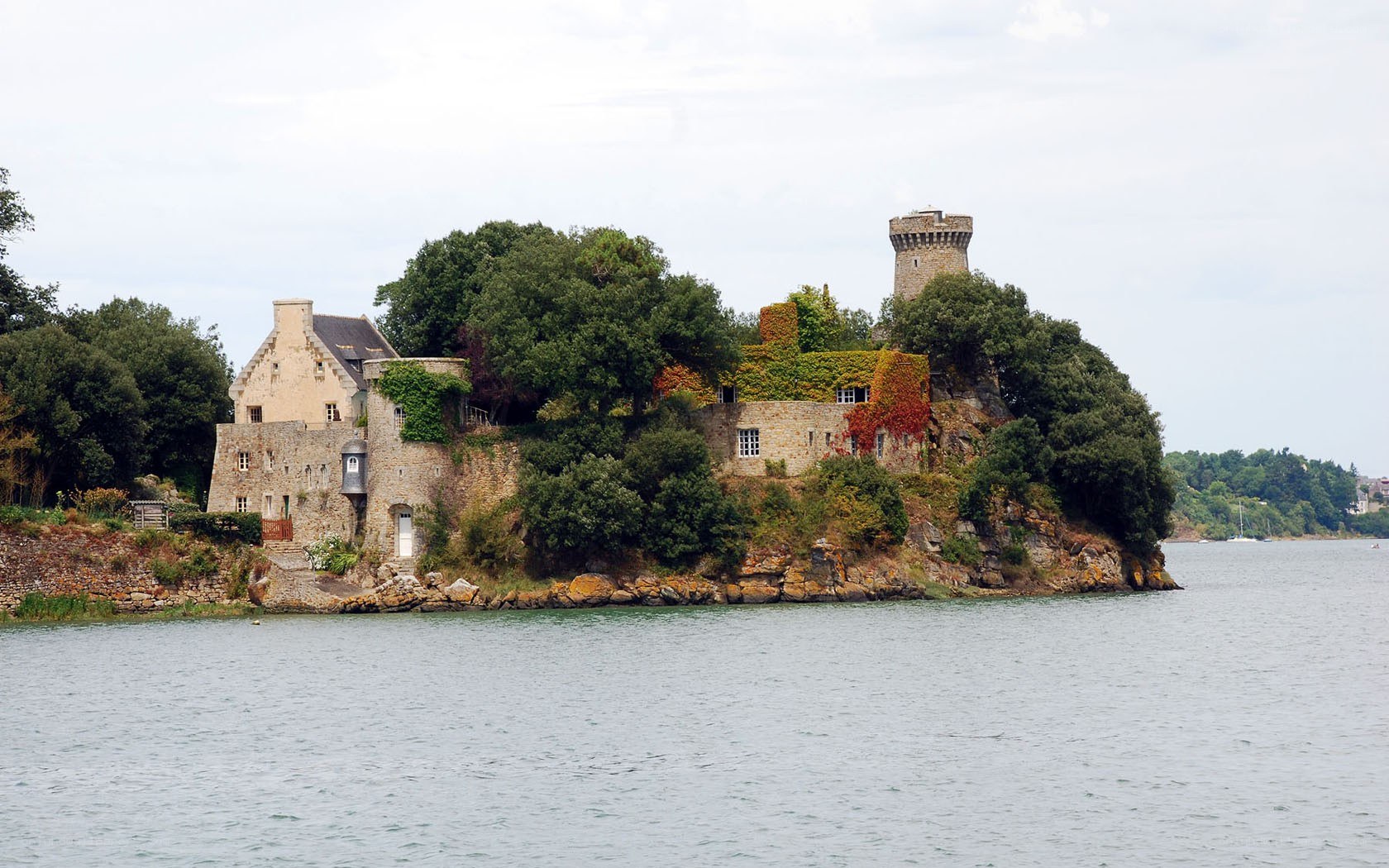 castle on a small island