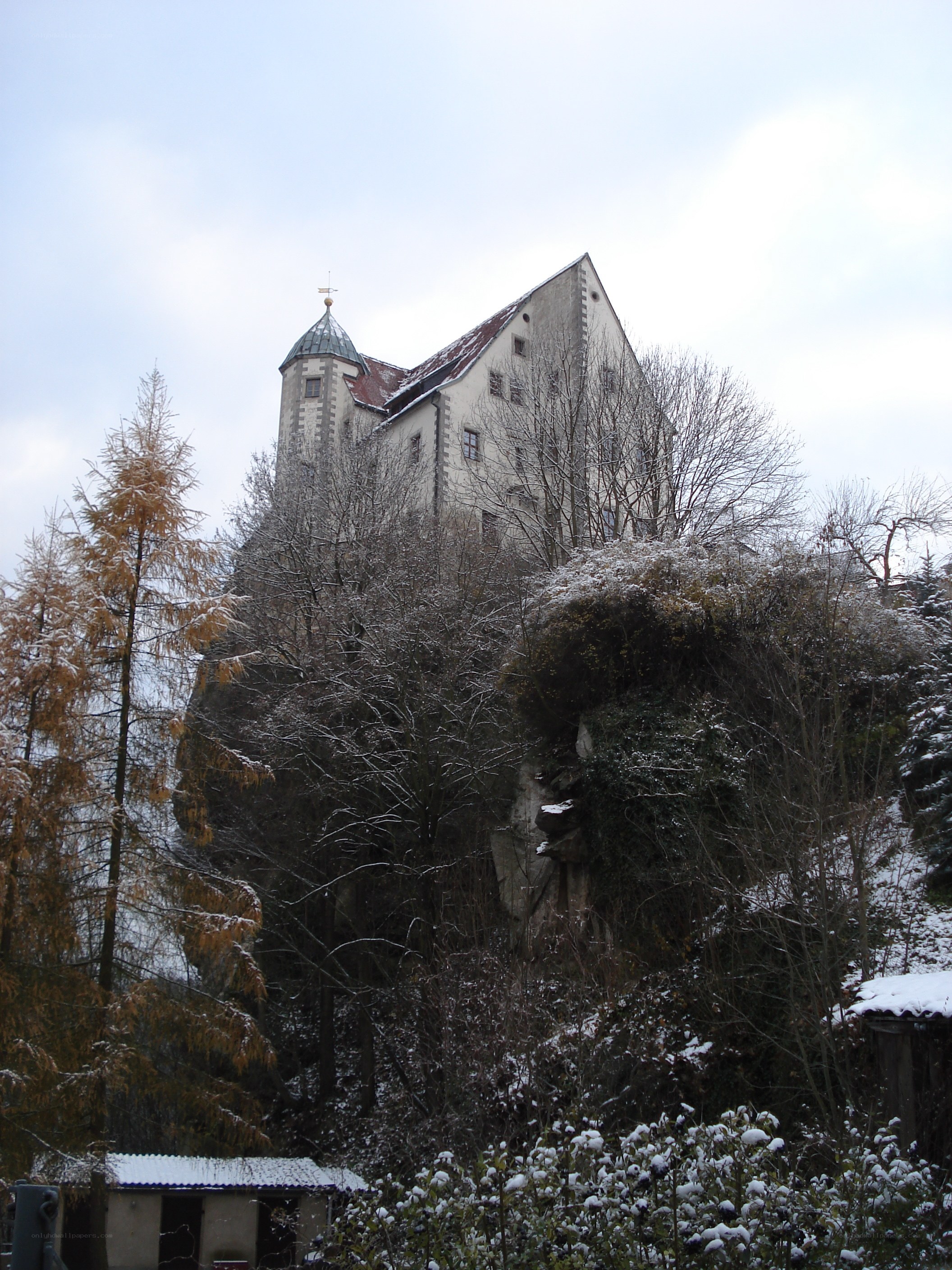 Castle on a snowy hill
