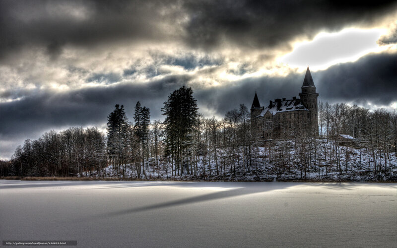 Castle on a snowy hill