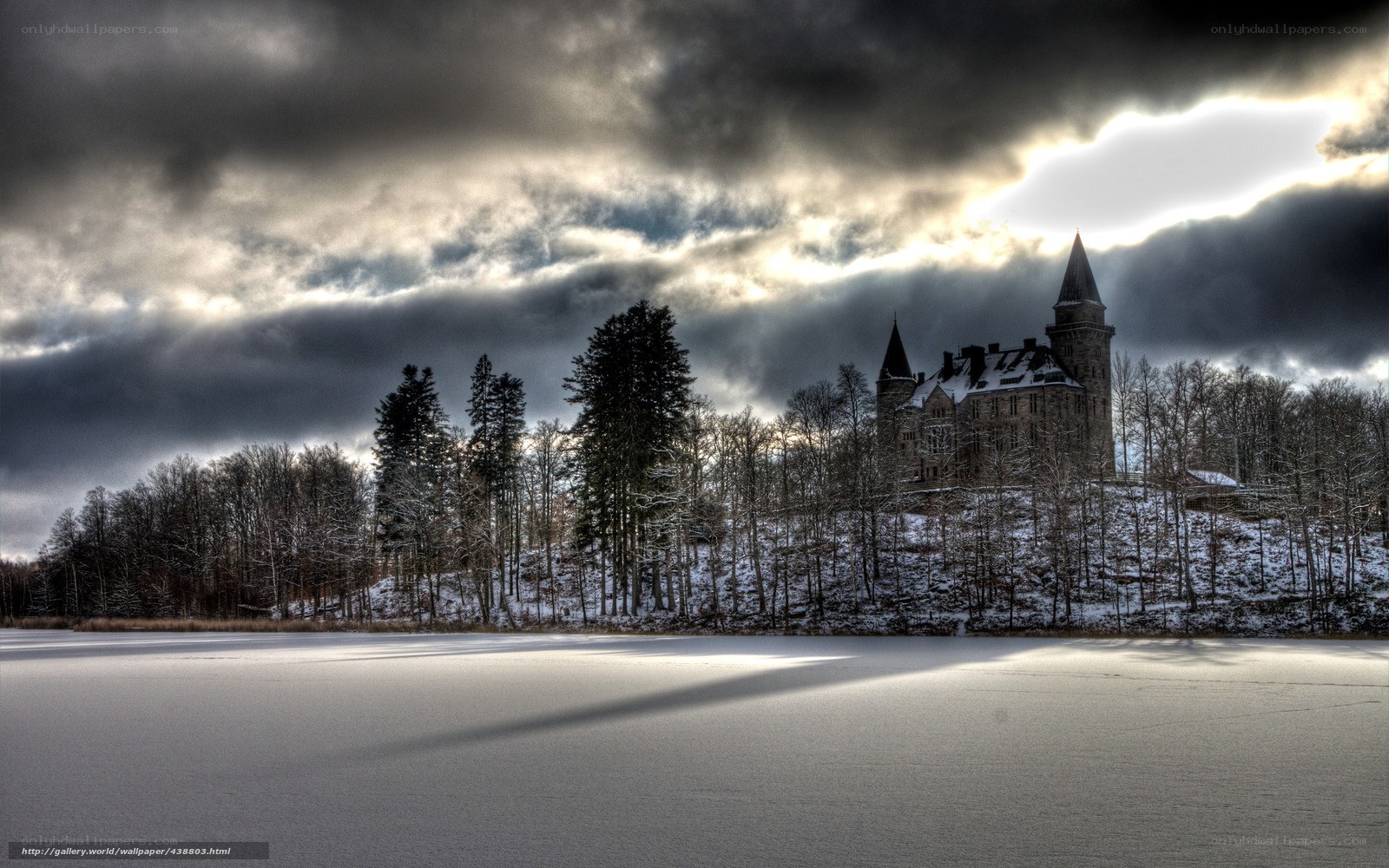 Castle on a snowy hill