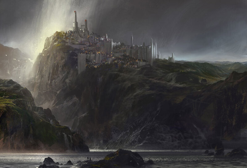 Castle on a stormy cliff
