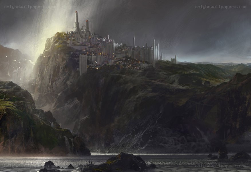 Castle on a stormy cliff