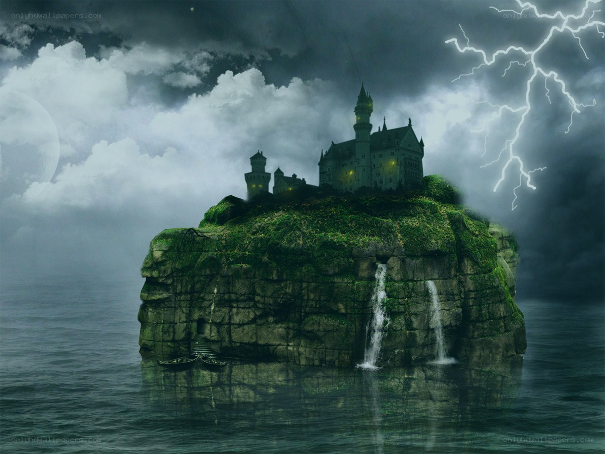 castle on a stormy island
