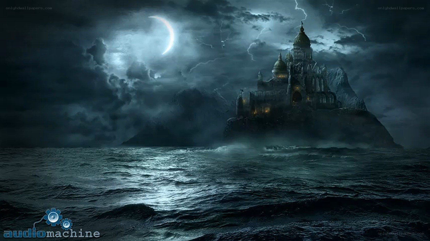 Castle on a stormy island