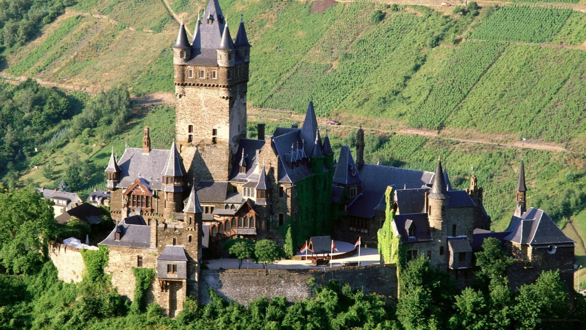 Castle on a vineyard hill