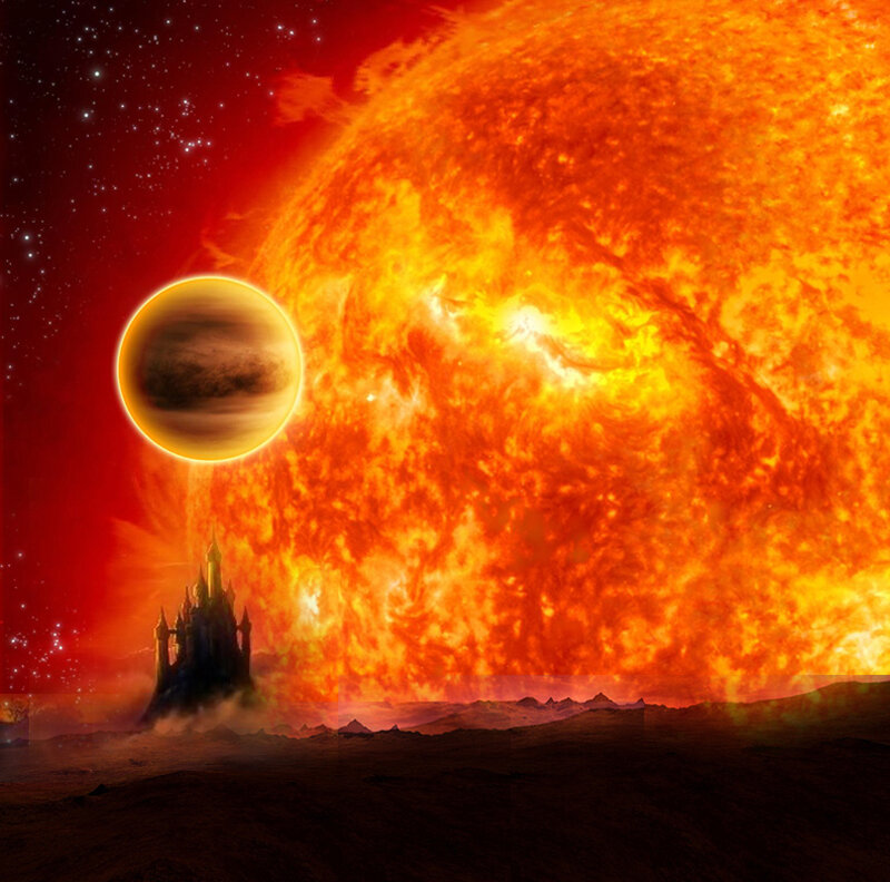 castle on alien planet